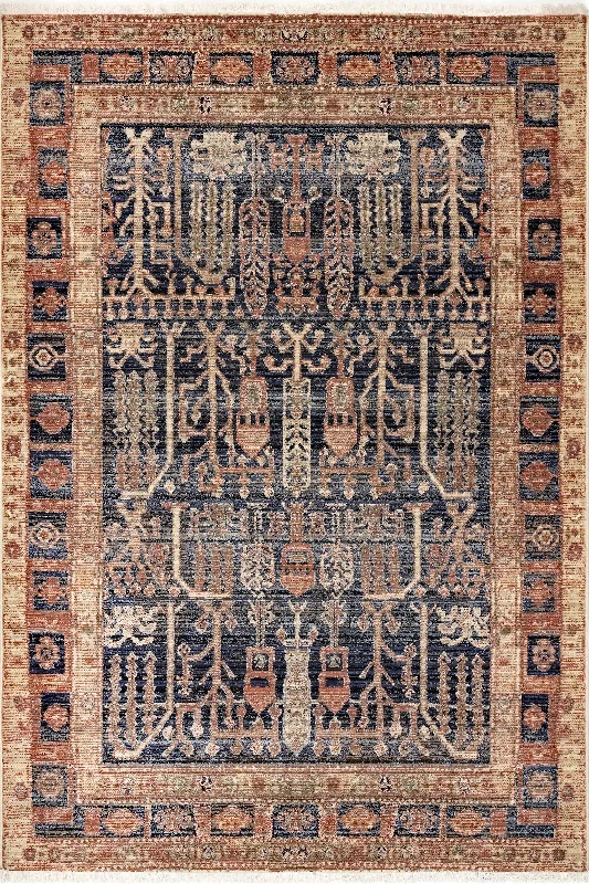 Arboreal Landscape Fringe Rug | Multicolor