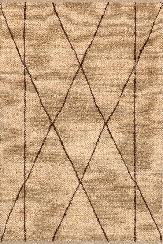 Augusta Abstract Lined Jute Rug | Natural