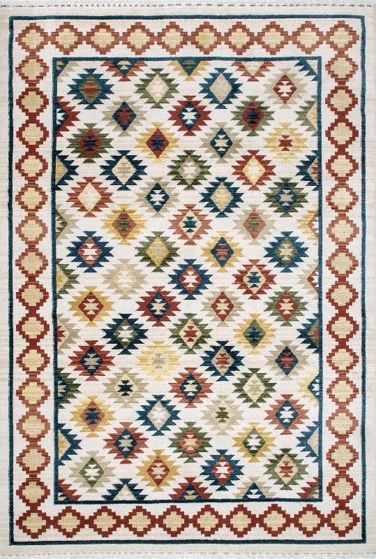 Boho Aztec Trellis Rug | Multicolor