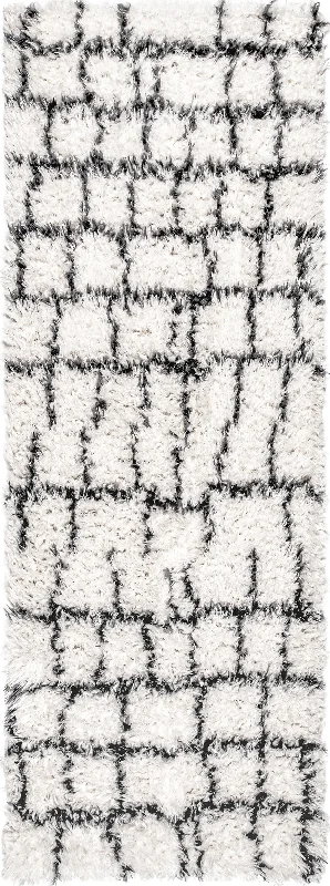 Brickwork Shag Rug | Beige