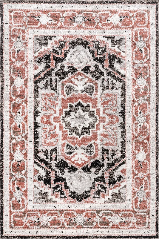 Danielle Bordered Geometric Rug | Beige