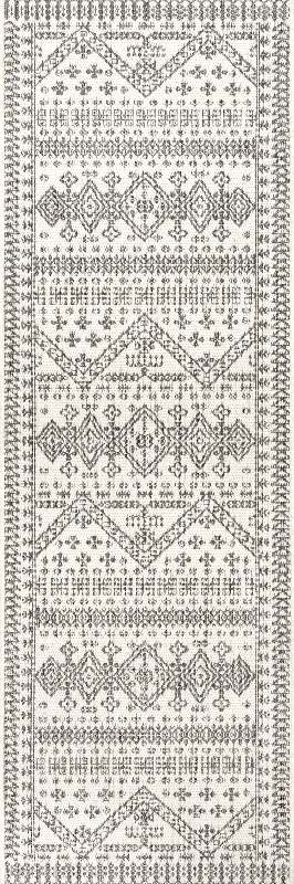 Diamond Bordered Indoor/Outdoor Rug | Ivory