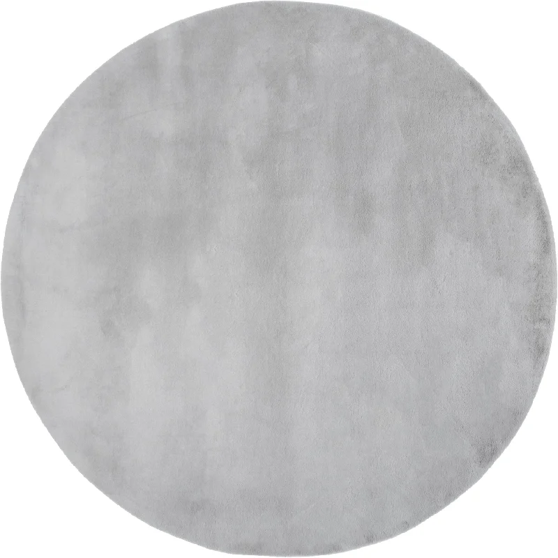 Faux Rabbit Shag Rug | Light Grey