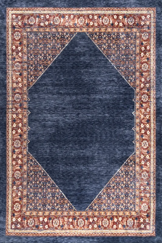 Floral Leisure Rug | Navy