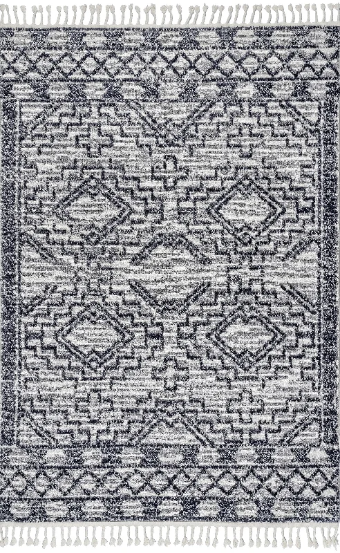 Frida Textured Moroccan Rug | Blue