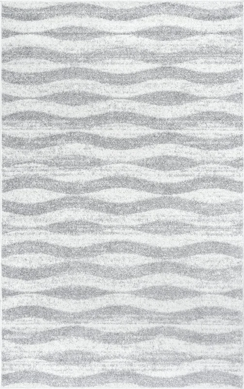 Geometric Waves Rug | Grey