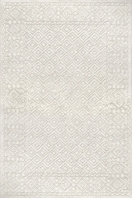 Gracelyn Bordered Wool Rug | Ivory