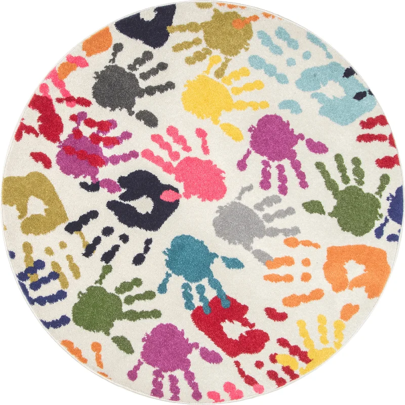 Handprint Collage Rug | Multicolor