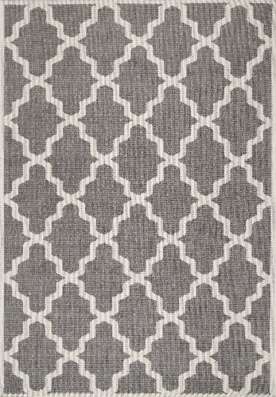 Indoor/Outdoor Moroccan Trellis Rug | Grey