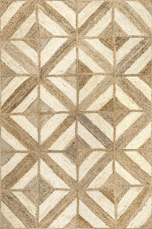 Lara Tiled Jute Rug | Natural