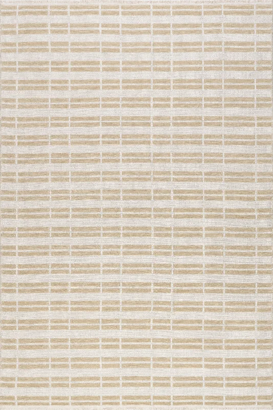 Malaya Striped Reversible Washable Rug | Taupe