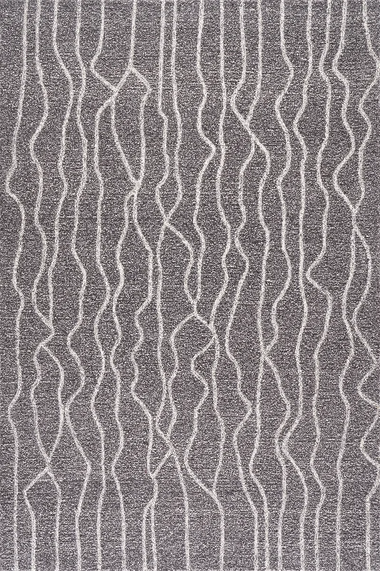 Mana Abstract Wool Rug | Grey