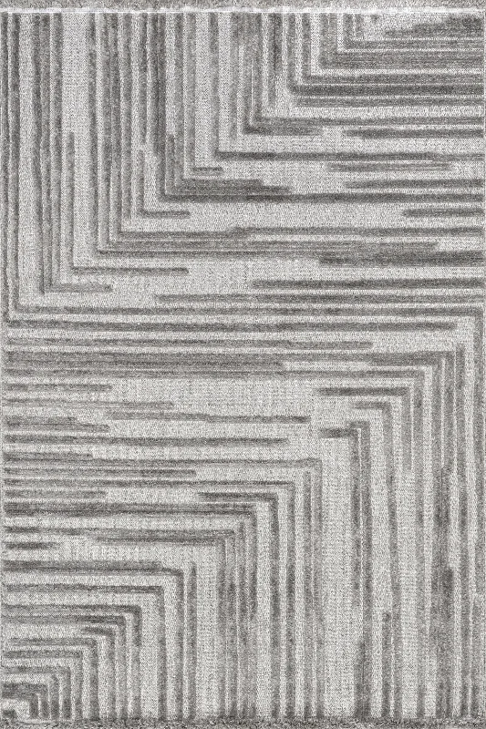 Monique Abstract Line Rug | Grey