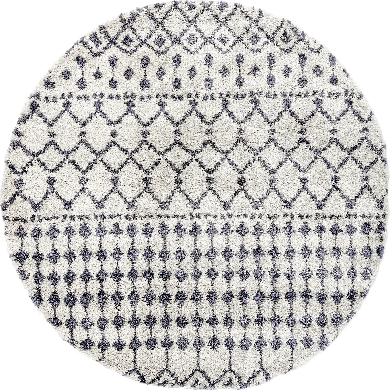 Moroccan Trellis Soft Shag Rug | Beige