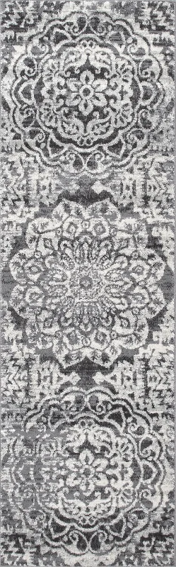 Ombre Rosettes Rug | Grey