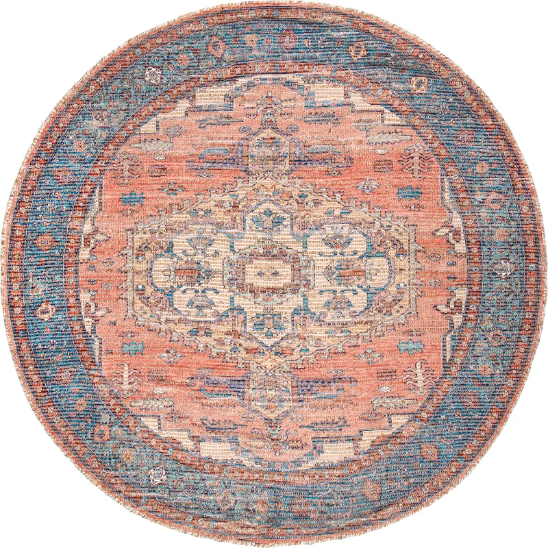 Ornate Medallion Tassel Rug | Multicolor