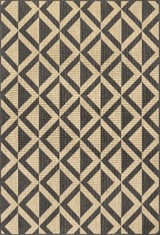 Pop Diamonds Indoor/Outdoor Rug | Charcoal