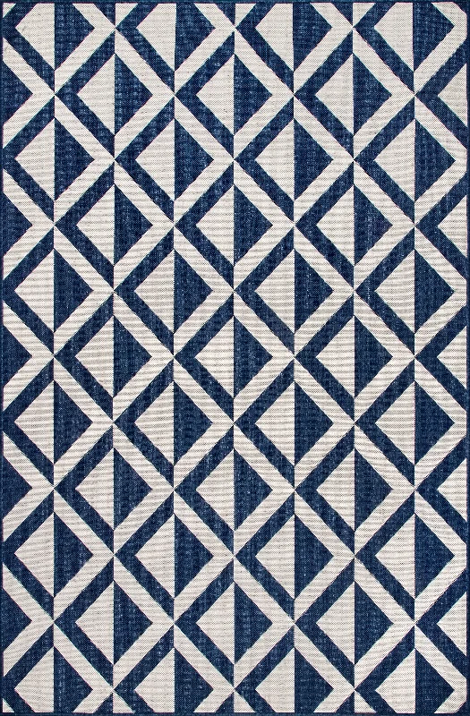 Pop Diamonds Indoor/Outdoor Rug | Navy