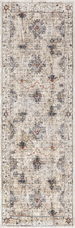 Revkah Traditional Vintage Rug | Beige