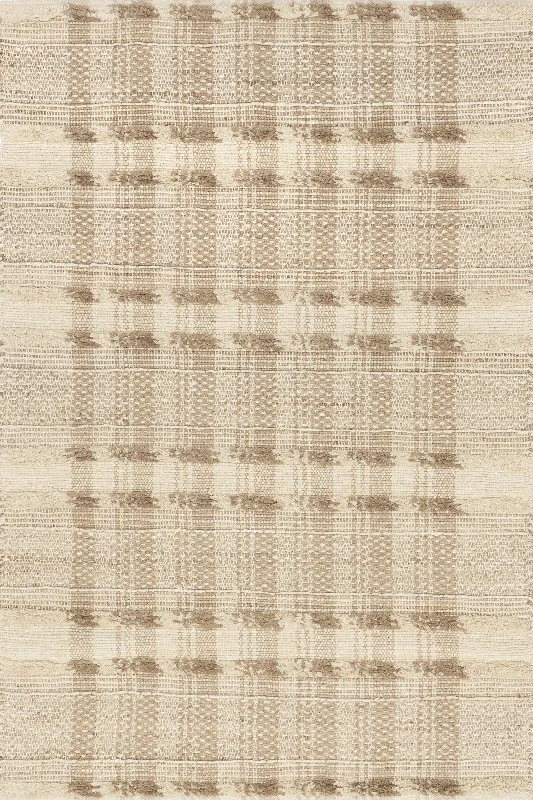 Roberta Rustic Plaid Rug | Natural