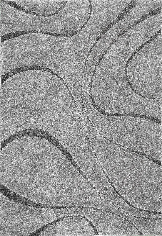 Shaggy Curves Rug | Dark Grey