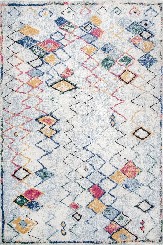 Soft Pastel Moroccan Rug | Multicolor