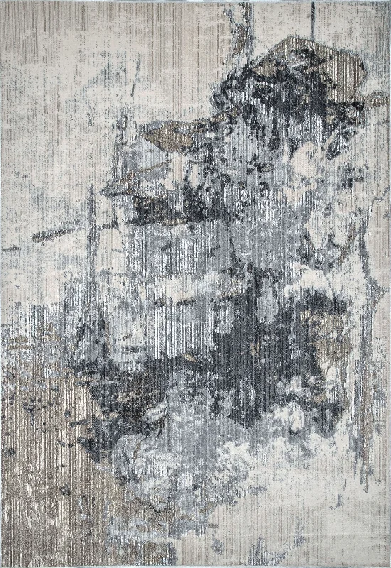 Splattered Abstract Rug | Grey