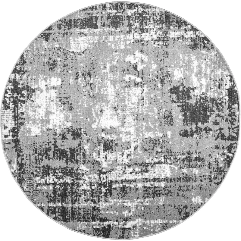 Strained Abstract Rug | Grey