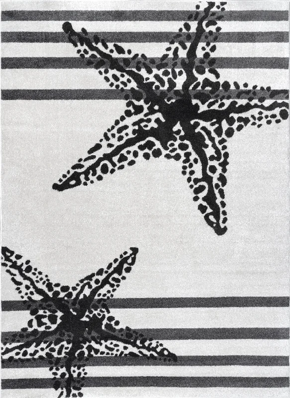 Striped Starfish Rug | Beige