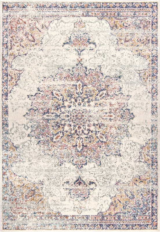 Sunny Wildflower Medallion Rug | Orange