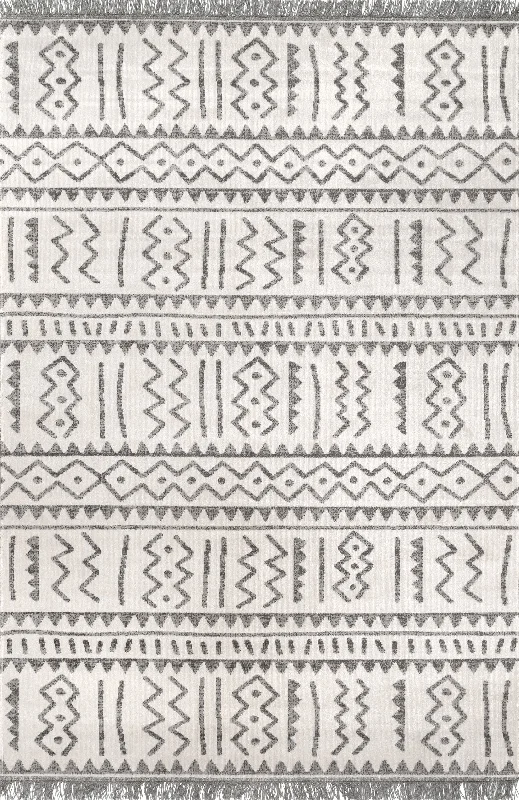 Symbols Indoor/Outdoor Rug | Light Grey