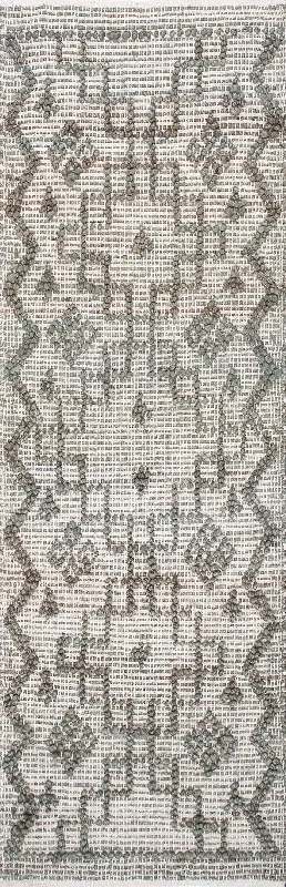 Textured Moroccan Jute Rug | Light Grey