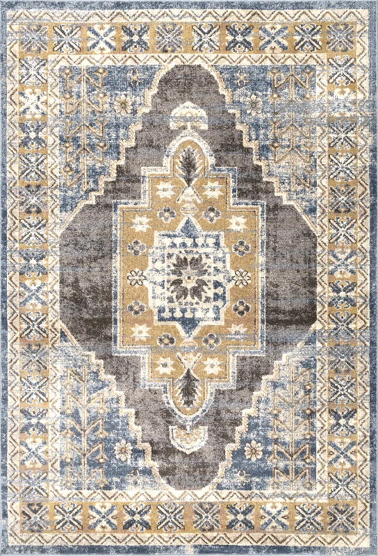 Tribal Medallion Rug | Blue