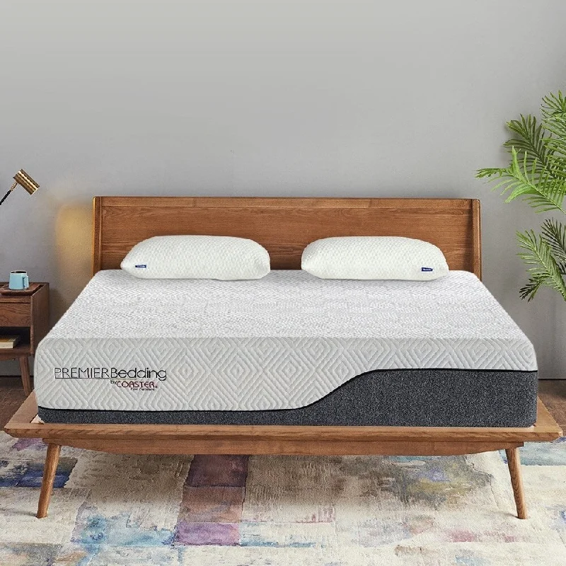 Arden White and Grey 12-inch Hybrid Pocket Coil Mattress