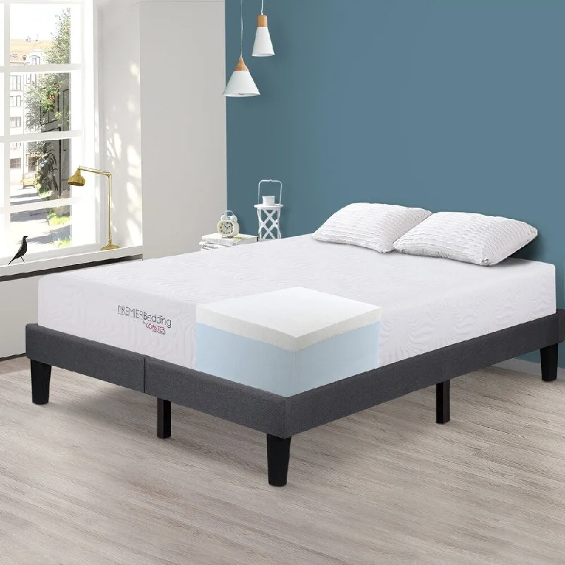 Hudson 12-inch Memory Foam Mattress - White