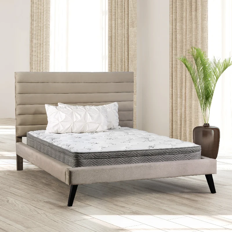 Maze Contemporary White Full Euro Top Mattress by Furniture of America