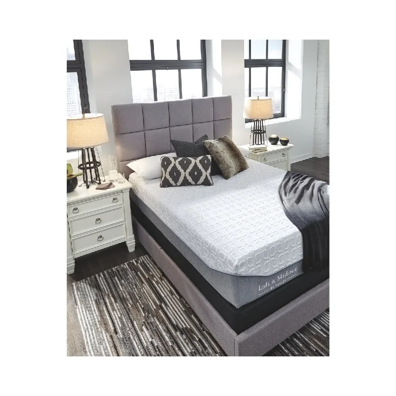 Signature Design by Ashley Loft and Madison 13 Firm King 13 inch White Mattress with MemGel