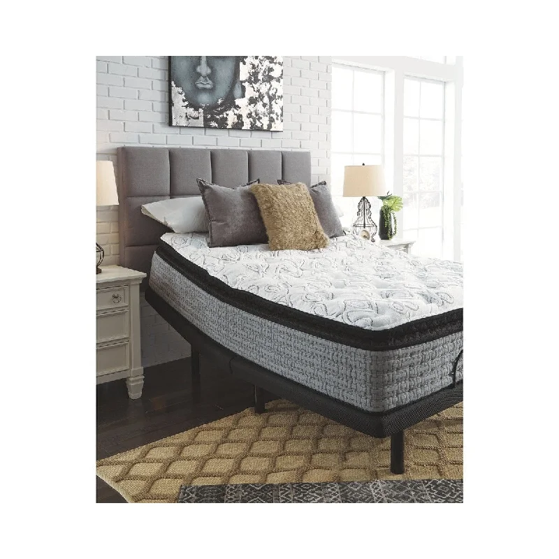 Signature Design by Ashley Mt Rogers 16 Inch Plush Pillowtop Mattress with Head-Foot Model-Good Adjustable Bed Frame