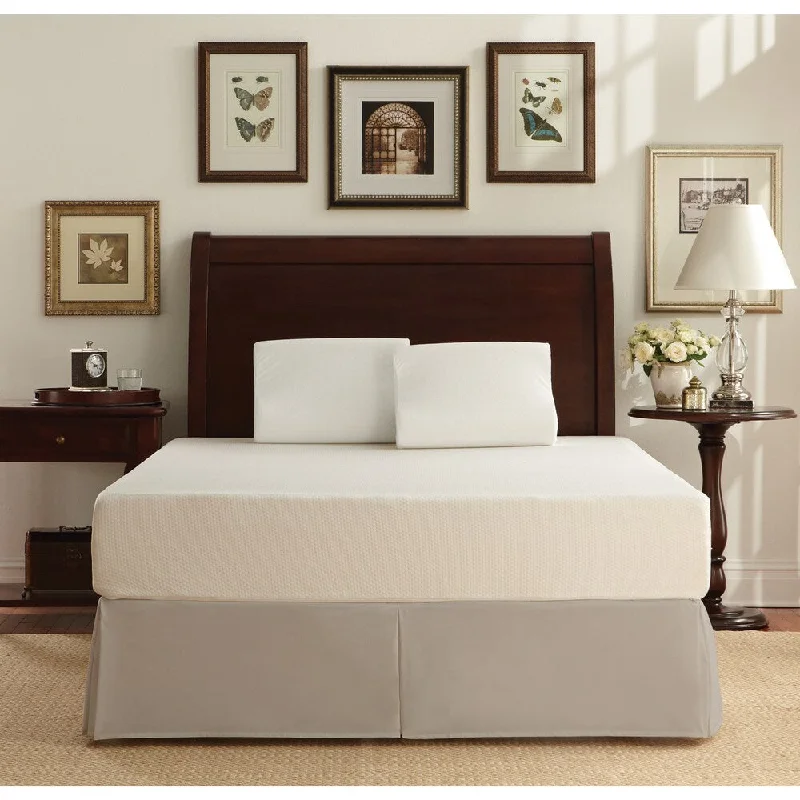 WHITE by Sarah Peyton 10-inch Traditional Full-size Memory Foam Mattress and Pillow Set