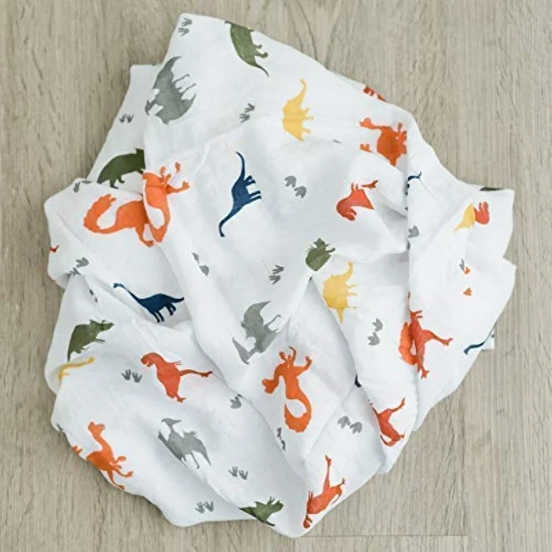 2 - Pack Dinoland Muslin Swaddle Blankets - N/A