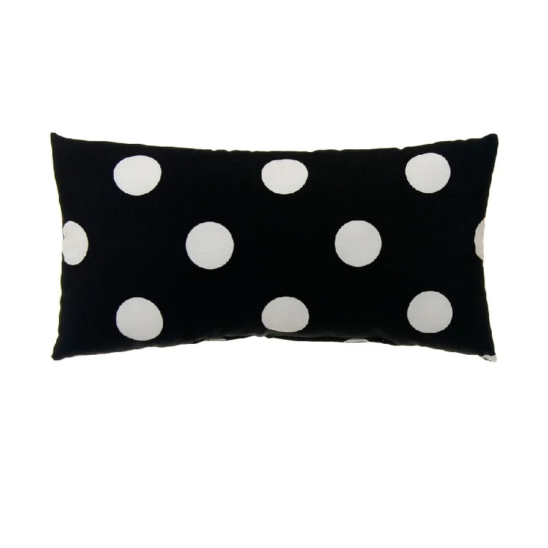 Apollo Pillow- Rectangluar Black Dot