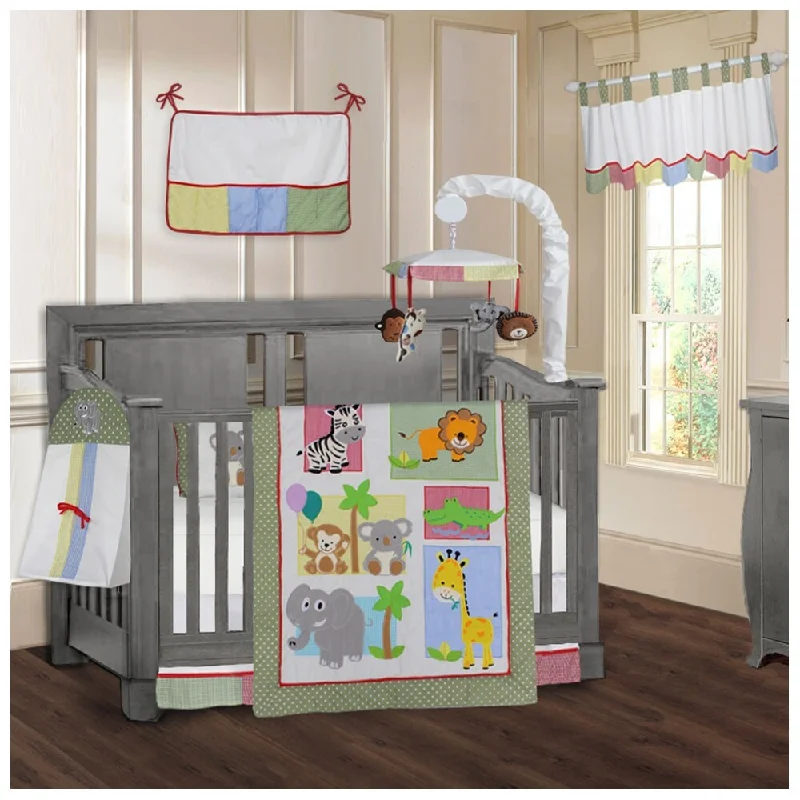 BabyFad Safari 9 Piece Baby Crib Bedding Set