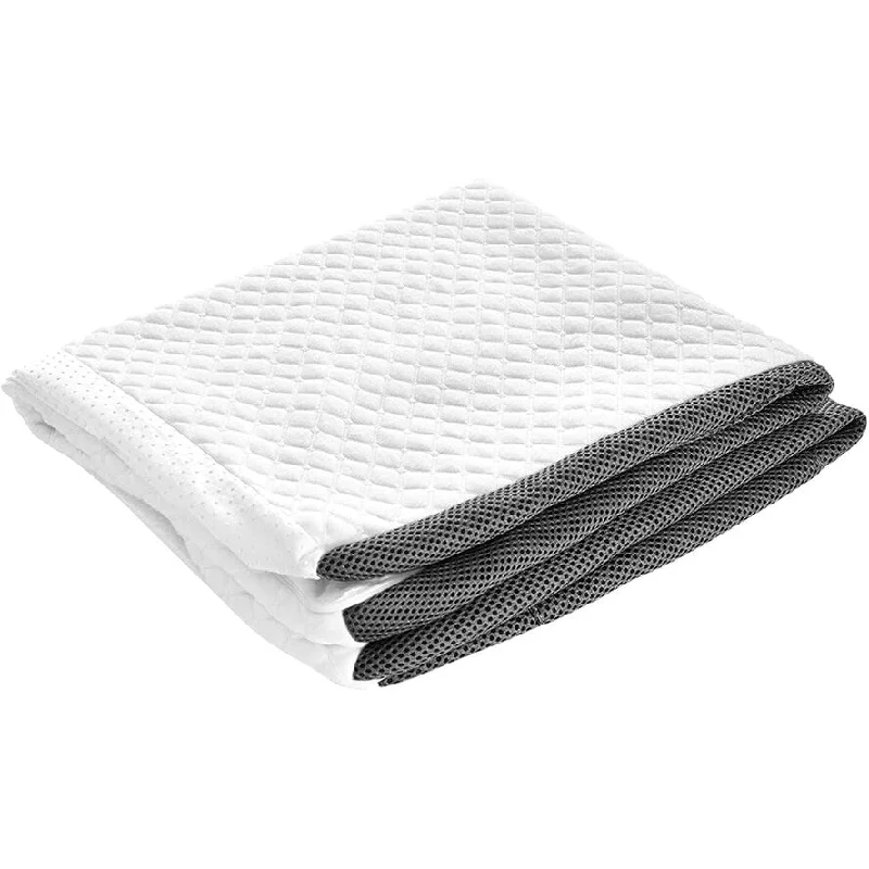 Bed Wedge Pillow for Sleeping After Surgery, Back Support - White- Grey