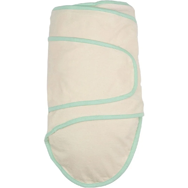 Beige With Green Trim Miracle Blanket Swaddle Wrap