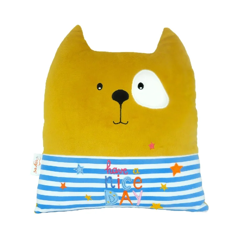 Cat Pillow "Have a Nice Day" for Kids