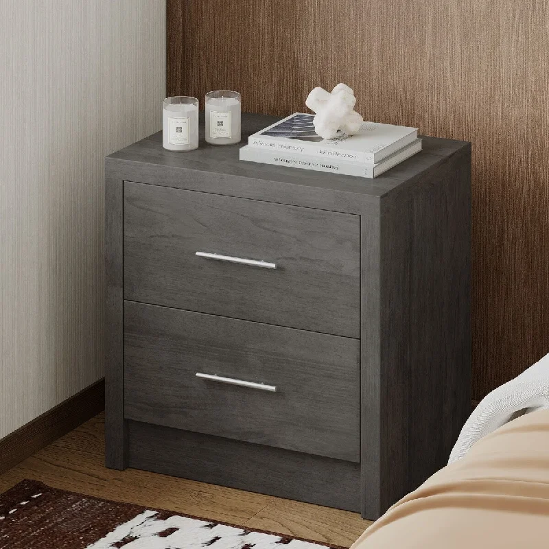 Chic Office Filing Cabinet, Coffee Table Storage Cabinet with Two Drawers for Bedroom Living Room, Bedroom Side Table