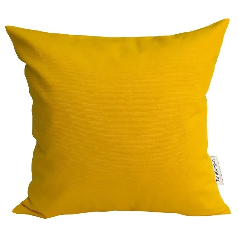 Cotton Linen Pillow Case Gold Yellow 18 x 18