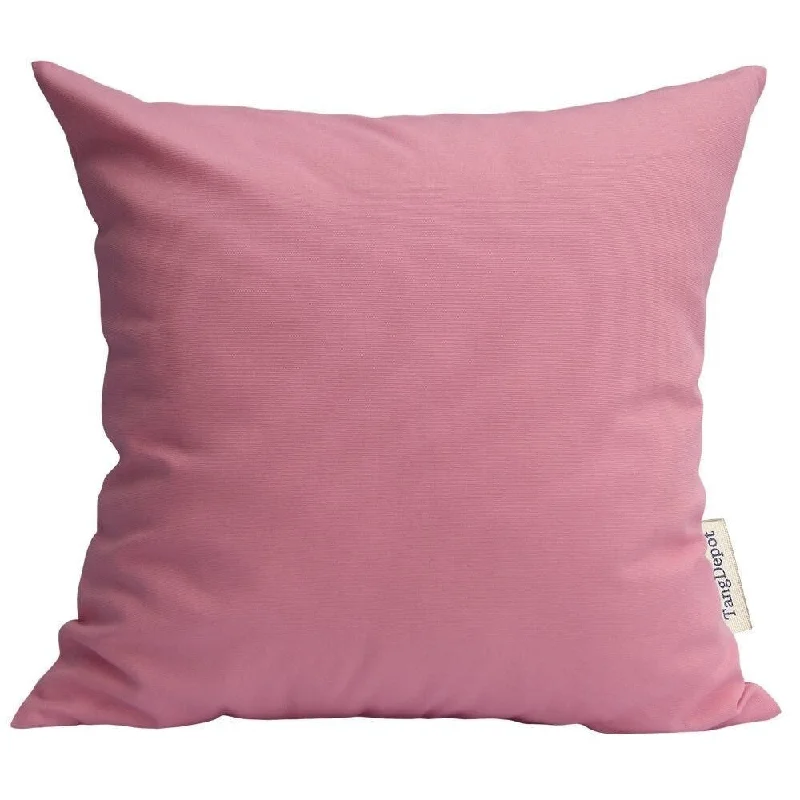 Cotton Linen Pillowcase Pink Solid 18 x 18