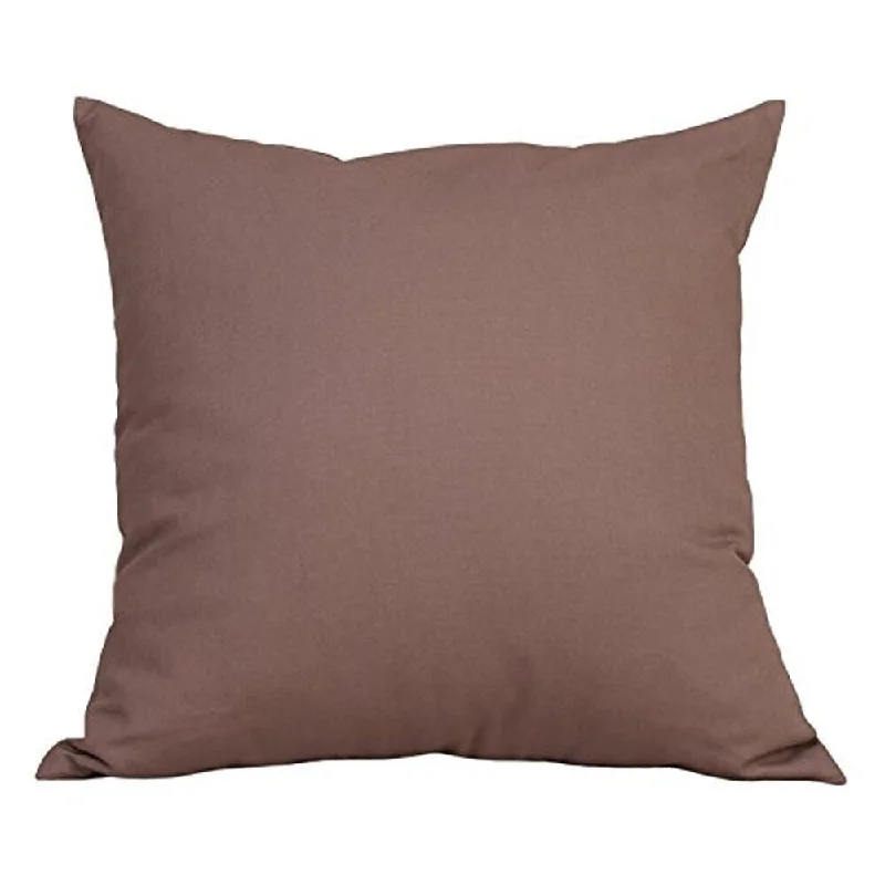 Cotton Linen Pillowcase Taupe Solid 18 x 18