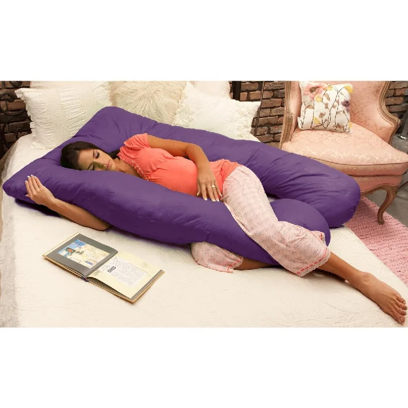 Cozy Body Pillow, U-Shaped Pregnancy pillow, Royal Purple